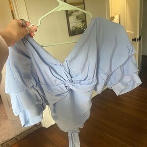 Vestique puff sleeve blouse